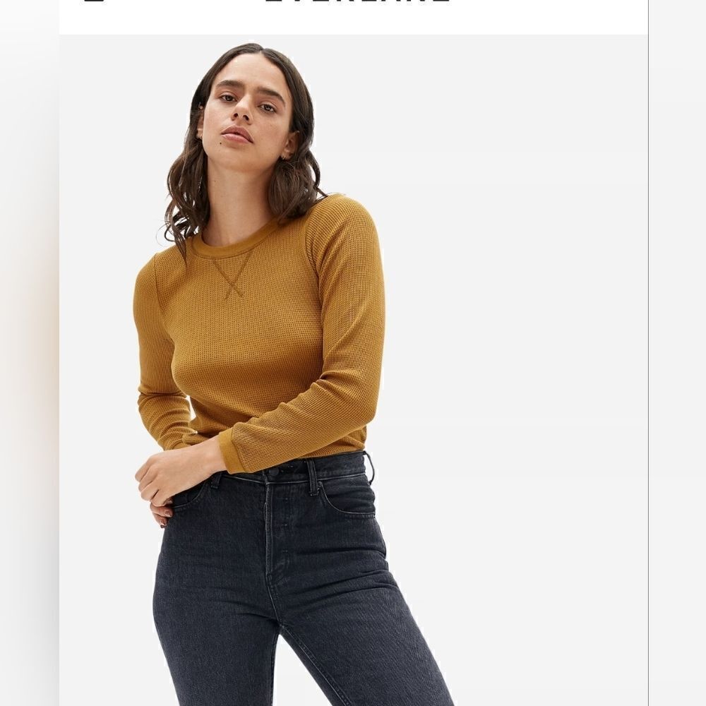 Everlane the organic cotton waffle tee Size Small‎